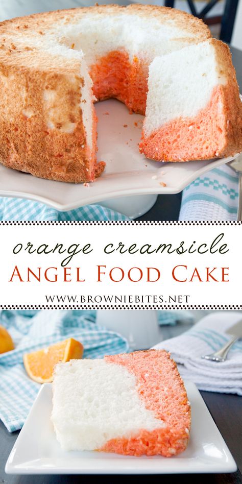 Sour Cream Angel Food Cake, Angel Food Cake Glaze Recipes, Flavored Angel Food Cake Recipes, Angelfood Cake Mix Recipes, Flavored Angel Food Cake, Angelfood Cake Recipes, Confetti Angel Food Cake, Orange Angel Food Cake, Angel Food Cake Recipes