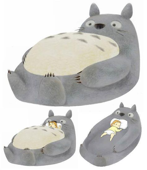 totoro bed Totoro Bed, Totoro Nursery, Totoro Pillow, Grand Kids, Girly Room, Studio Ghibli Art, Cute Bedroom Decor, Random Ideas, Ghibli Art