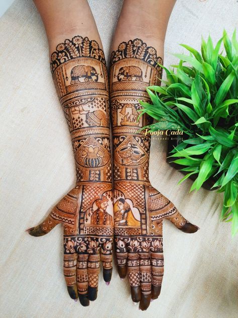 New Bride Mehndi Designs, Saptapadi Mehndi Design, Dulhan Mahendi Indian Weddings, Wedding Mahendi Design Brides, Dulhan Mehandi Unique, Bride Mahendi Designs Latest, Raja Rani Mehandi Design, Mehandi Design For Bride Wedding Mehndi, Traditional Bridal Mehandi