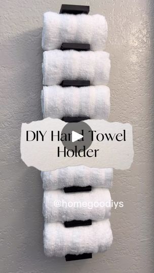 Dollar Tree Towel Holder, Diy Towel Holder Bathroom, Diy Hand Towel Holder, Diy Towel Rack Bathroom, Diy Bathroom Towel Rack, Bathroom Hand Towel Ideas, How To Hang Bathroom Towels, Diy Towel Holder, Hand Towel Holder Ideas