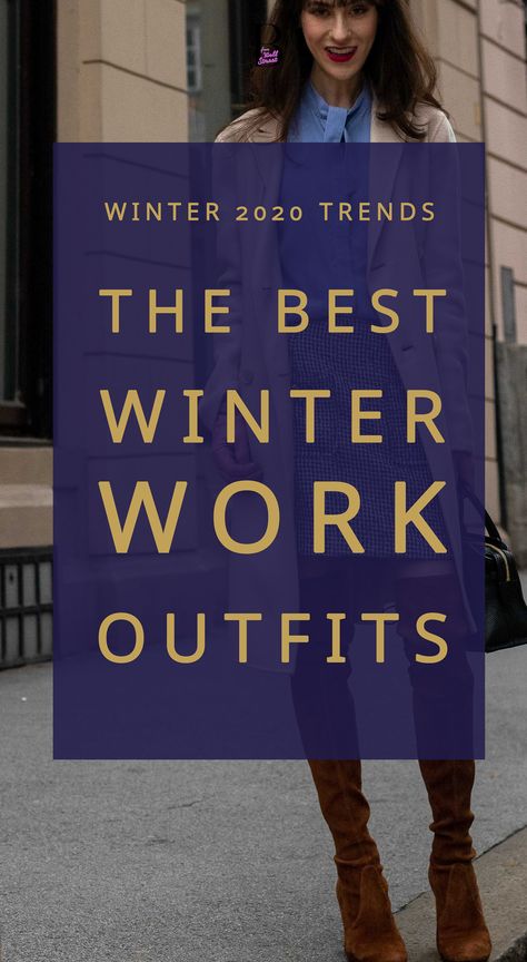 Ran out of style ideas for work and it's not even the end of the winter? I feel you. Well, I would if I didn't found these fashionable winter office outfit ideas on Brunette from Wall Street! I love all this winter workwear! #styletip #boots #smartoutfits Canada Winter Work Outfit, Winter Snow Work Outfits For Women, Office Fashion Winter, Trendy Office Outfits Winter, Winter Formal Wear Work Outfits, Winter Work Outfits For Women Boots, Winter Outfit For Office Women, Thursday Work Outfit Winter, Winter Office Fashion Outfits