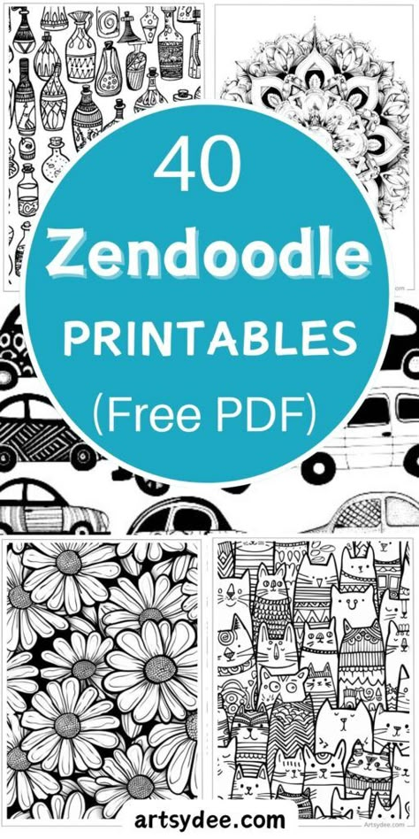 Zendoodle Step By Step, How To Do Zentangle Patterns, Doodle Art Embroidery, Zentangle Printables Free, Printable Zentangle Patterns Free, Zentangle Practice Sheets Free Printable, Printable Doodle Pages, Free Doodle Printables, Free Zentangle Printables