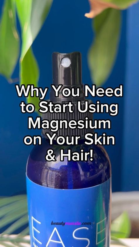 Magnesium Oil Benefits, Oil Benefits For Skin, Natural Beauty Hacks, Carrier Oils For Skin, Benefits Of Magnesium, Magnesium Lotion, Magnesium Benefits, Magnesium Oil, Diy Hair Care