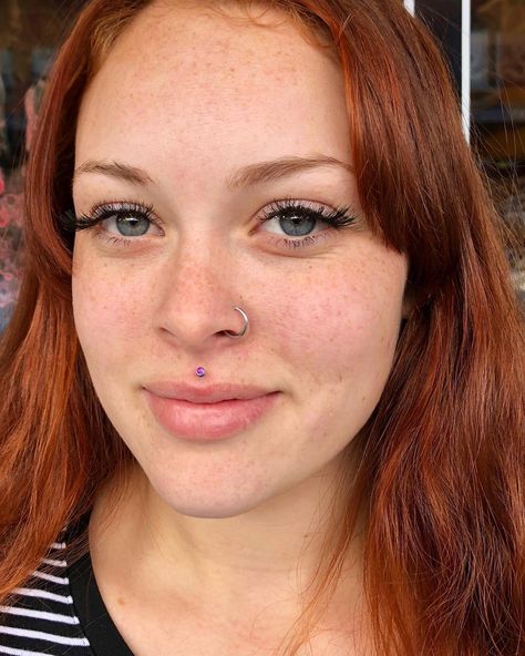 Philtrum Piercing, Lavender Opal, The Hive, Piercings, Opal, Lavender, Nose Ring, Tattoos, On Instagram