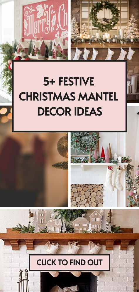 5 christmas mantel decor ideas Christmas Mantle Decor Ideas, Farmhouse Christmas Mantle, Christmas Mantle Ideas, Mantel Decorating Ideas, Christmas Mantel Decor, Holiday Mantle, Mantel Decor Ideas, Mantel Decorating, Mantle Ideas