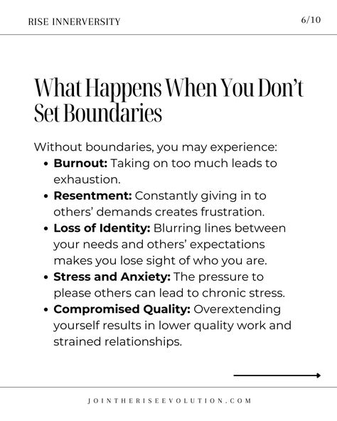 🌟 Why Setting Boundaries is a Game-Changer for Your Life! Here’s Why... 🌟 Hey, beautiful souls! 💖 Are you feeling overwhelmed, drained, or out of sync with your true self? It might be time to set some boundaries! 🌈 Why Boundaries Matter: Boundaries are essential in every aspect of life—work, relationships, personal time, and even with yourself. They help you protect your energy, maintain focus, preserve relationships, promote self-care, and boost confidence. 💪✨ Swipe through to learn more ... Feeling Drained In A Relationship, Boundaries And Guilt, Over Sharing, Boundaries In A Relationship, Setting Boundaries At Work, Boundaries With Yourself, Work Boundaries, Set Boundaries, How To Set Boundaries