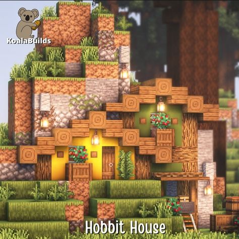 Hobbit House Minecraft, Minecraft Hobbit Hole, Minecraft Halloween Ideas, Minecraft Pasta, Minecraft Id, Minecraft Idea, Minecraft Aesthetic, Minecraft House Ideas, Minecraft Pictures