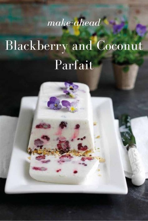 Easy, Elegant Blackberry and Coconut Parfait #dessert #dessertrecipes #blackberries #parfait #Eatsomethingsexy Coconut Parfait, Fresh Berries Recipes, Granola Crust, Summer Pudding, Aphrodisiac Foods, Parfait Desserts, Parfait Recipes, Make Ahead Desserts, Berries Recipes