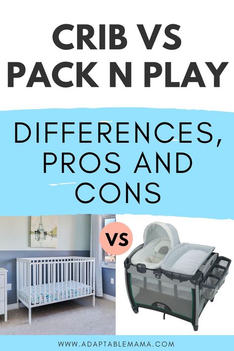 Are you undecided between a crib vs pack n play? Read on to find out their many differences, pros and cons, what will give you more value for your money and more. Induce Labor, Prepare For Labor, Getting Ready For Baby, Pack N Play, Pack And Play, Baby Care Tips, Organized Packing, Before Baby, Which Is Better