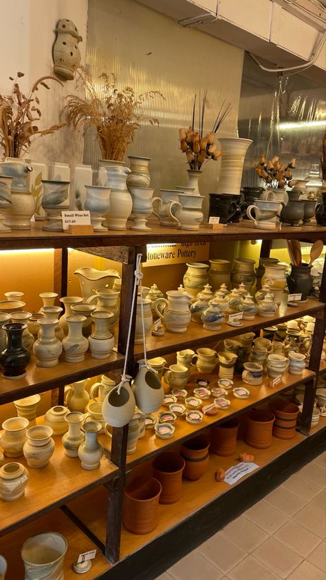 Pottery Shop Aesthetic, Pottery Shop, Clay Pottery, Happy Life, Table Settings