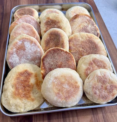 Homemade English Muffins Easy English Muffin Recipe, Thomas English Muffins, English Muffin Recipe, English Muffin Recipes, Homemade English Muffins, Easy English, English Muffins, Muffin Recipe, Breakfast Items