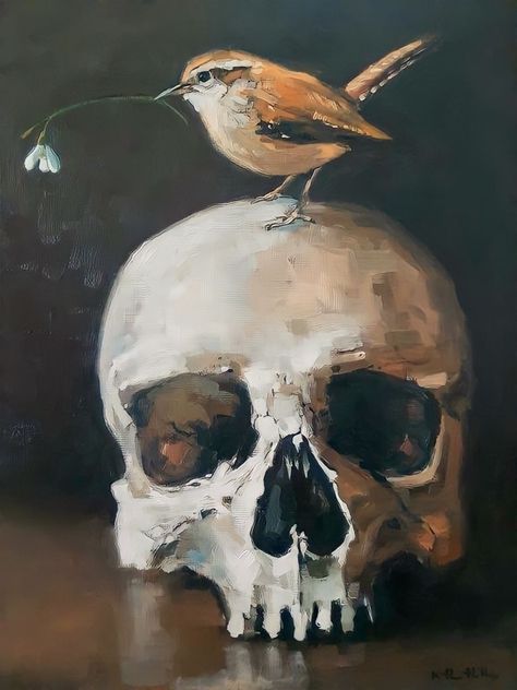 Rennaissance Art, Skull Painting, Still Life Oil Painting, Human Skull, A Level Art, Linen Canvas, Art Inspiration Painting, Memento Mori, Skull Art