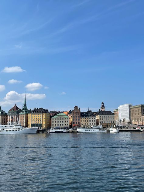 Stockholm In Summer, Stockholm Sweden Aesthetic, Stockholm Summer, Stockholm Aesthetic, Sweden Aesthetic, Scandi Aesthetic, Aesthetic Water, Stockholm City, Scandinavian Aesthetic