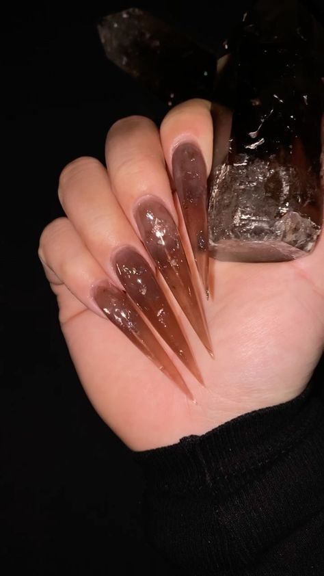 Smoky Quartz Nails, Quartz Nails, Quartz Nail, Nail Stuff, Autumn Nails, Secret Ingredient, Smokey Quartz, Smoky Quartz, Beauty Nails