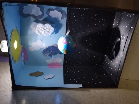 Day And Night Activities Preschool Science Experiments, Day And Night School Project, Earth Day And Night Project, Stars Science Project, Day And Night Science Project, Day And Night Science Projects For Kids, Night And Day Activities, Day Night Activities For Preschool, Day And Night Project For Kids