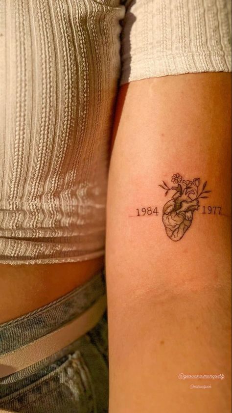 Give Love Tattoo, Tattoo Ideas For Your Grandparents, Tattoos For Past Grandparents, Contradiction Tattoo, Remeberance Tattoos Grandma, Tattoos For Passed Dad, Parent Tattoos For Daughters, Dad And Daughters Tattoo Ideas, Tattoo In Memory Of Dad