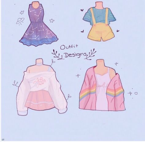 By tigrr on ct and pinterest! | Drawing anime clothes, Cute art styles, Fashion design drawings Clothing Sketches, Clothing Design Sketches, Drawing Anime Clothes, Cartoon Outfits, Fashion Design Drawings, Fashion Design Sketches, Anime Drawings Tutorials, Drawing Clothes, Cute Art Styles