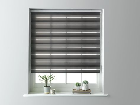 Argos Home Day and Night Roller Blind - 6ft - Grey £40.00 @ Argos Kitchen Blinds Grey, Bathroom Blinds Ideas, Kitchen Blind, Kitchen Shades, Grey Blinds, Cheap Blinds, Cellular Blinds, Bedroom Blinds, Kitchen Blinds