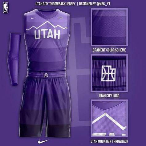 Purple Jersey Design Basketball, Violet Jersey Design Basketball, Purple Basketball Jersey, Best Basketball Jersey Design, Jersey Basket, Basketball Outfit, Jersey Designs, Utah Mountains, City Logo