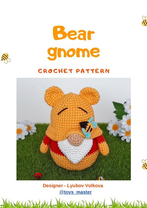 Crochet Blanket Round, Crochet Gnomes Pattern Free, Gnome Crochet Pattern, Gnome Crochet, Diy Crochet Doll, Crochet Penguin, Fall Crochet Patterns, Crochet Teddy Bear Pattern, Crochet Disney