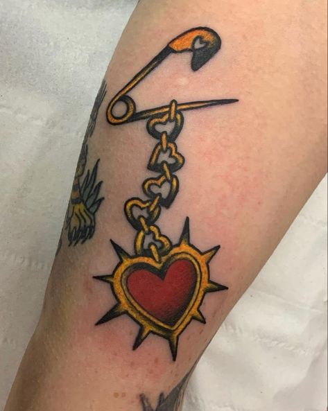 American Traditional Crystal Tattoo, Happy Traditional Tattoo, Long Filler Tattoo Traditional, American Traditional Rosary Tattoo, Pink Floyd Traditional Tattoo, American Traditional Surrealism, Deep Love Tattoo, Sternum American Traditional Tattoo, Timeless Tattoo Design