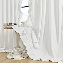 White Ruffle Curtains, Large Window Curtains, Installing Curtain Rods, Ruffle Curtains, Curtain Installation, Living/dining Room, Trendy Home Decor, Well Decor, Pocket Light