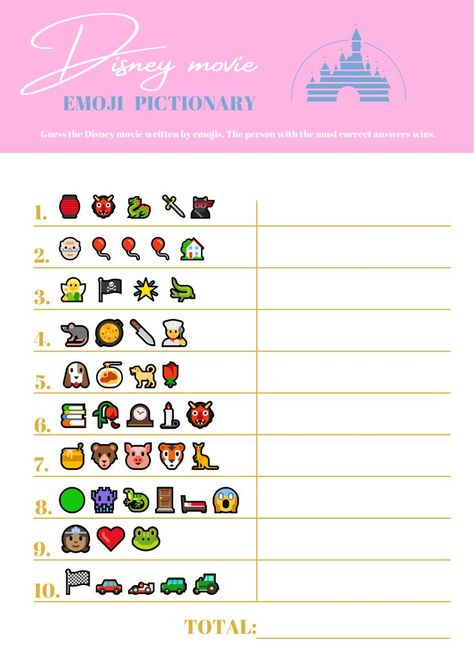 disney game Emoji Game, Emoji Pictionary, Emoji Movie, Emoji Games, Team Building Games, Disney Games, Disney Movie, Printable Games, Diy Wedding Decorations