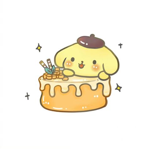 Pompompurin Food, Emo Aesthetic Wallpaper, Cat App, Walpaper Hello Kitty, Cute Kawaii Animals, Hello Kitty Characters, Kitty Drawing, Cute Food Drawings, Hello Kitty Drawing