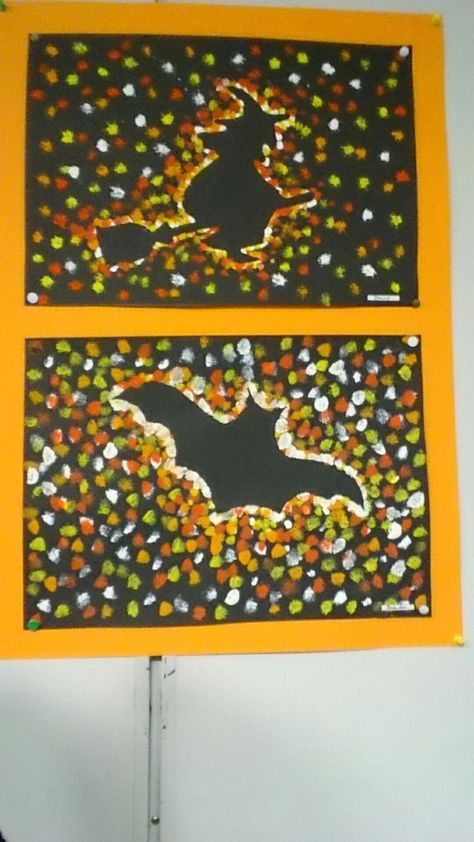 Bricolage Halloween, Halloween Art Projects, Halloween Crafts Preschool, Halloween Classroom, Halloween Arts And Crafts, Halloween Preschool, Elementary Art Projects, Fall Halloween Crafts, Fall Crafts For Kids