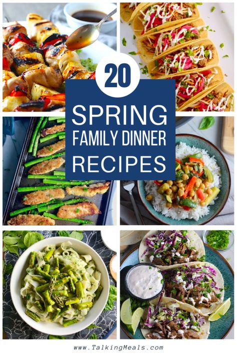 20 Family Spring Dinner recipes that are easy, healthy, great for outdoors or on-the-go, and use seasonal produce. You have got to try these! Spring Dinner Recipes, Easy Spring Recipes, Healthy Spring Recipes, Springtime Recipes, Spring Recipes Dinner, Delicious Family Dinners, Spring Menu, Spring Dinner, Spring Family