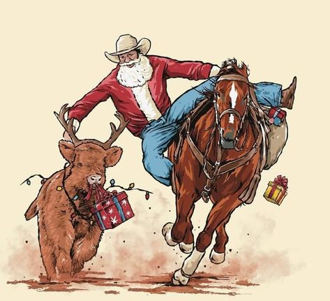 Vintage Cowgirl Christmas, Western New Years Wallpaper, Western Christmas Widgets, Western Christmas Drawings, Western Christmas Painting, Christmas Western Wallpaper, Country Christmas Wallpaper Iphone, Christmas Horse Drawing, Western Christmas Background