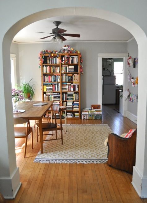 Dining Room And Bookshelf, Dining Room And Reading Nook, Dining Table In Library, Dining And Study Combo, Dining Room Multipurpose, Dining Room With Bookshelf, Reading Nook Dining Room, Dining Room With Reading Nook, Multiuse Dining Room