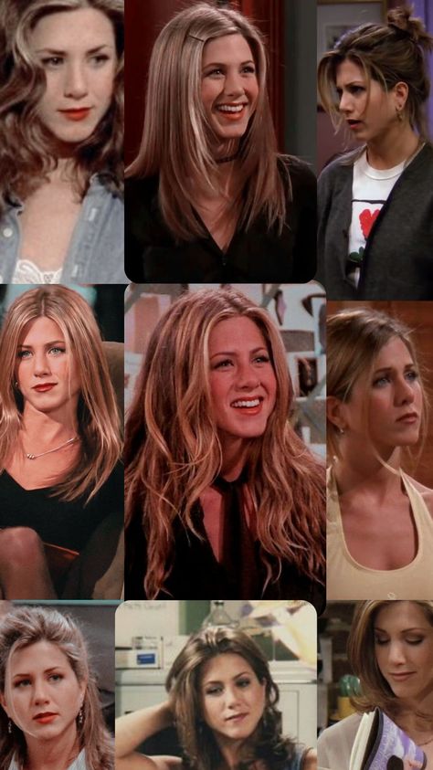 Rachel Green Aesthetics Rachel Green Curly Hair, Rachel Green Hair Clip, Rachel Green Jewelry, Rachel Green Makeup, Rachel Green Hairstyles, Rachel Friends Hair, Rachel Green Aesthetic, Friends Hairstyles, Thrifting Ideas