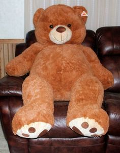 Hugfun Large Chocolate Brown Teddy Bear Giant Life Size Plush ... Big Stuffed Bear, Costco Bear, Jumbo Teddy Bear, Human Size Teddy Bear, Huge Teddy Bears, Military Wives, Big Stuffed Animal, Large Teddy Bear, Teddy Bears For Sale