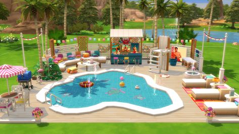 Sims 4 Small Pool Ideas, Sims 4 Pool Ideas Base Game, Sims 4 Splash Pad, Sims 4 Public Pool Ideas, Sims 4 Community Pool, Sims 4 Pool House, Sims Pool Ideas, The Sims 4 Pool Ideas, Sims 4 Water Park