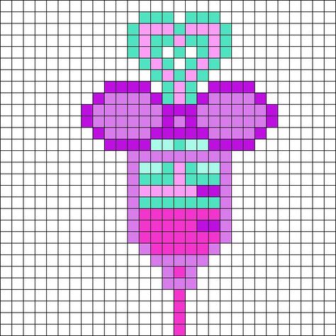 Kawaii Perler, Perler Bead Mario, Fuse Bead Patterns, Pixel Art Grid, Yami Kawaii, Seed Bead Patterns, Pixel Pattern, Pixel Art Pattern, Bead Pattern