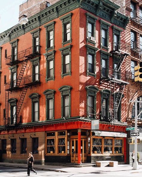 Manhattan Apartment Building, Nyc Brick Apartment, Brooklyn Vibes, Fire Escape Stairs, Urban Sketchbook, Apartment Building Exterior, Little Italy Nyc, City Sketches, Brick Apartment