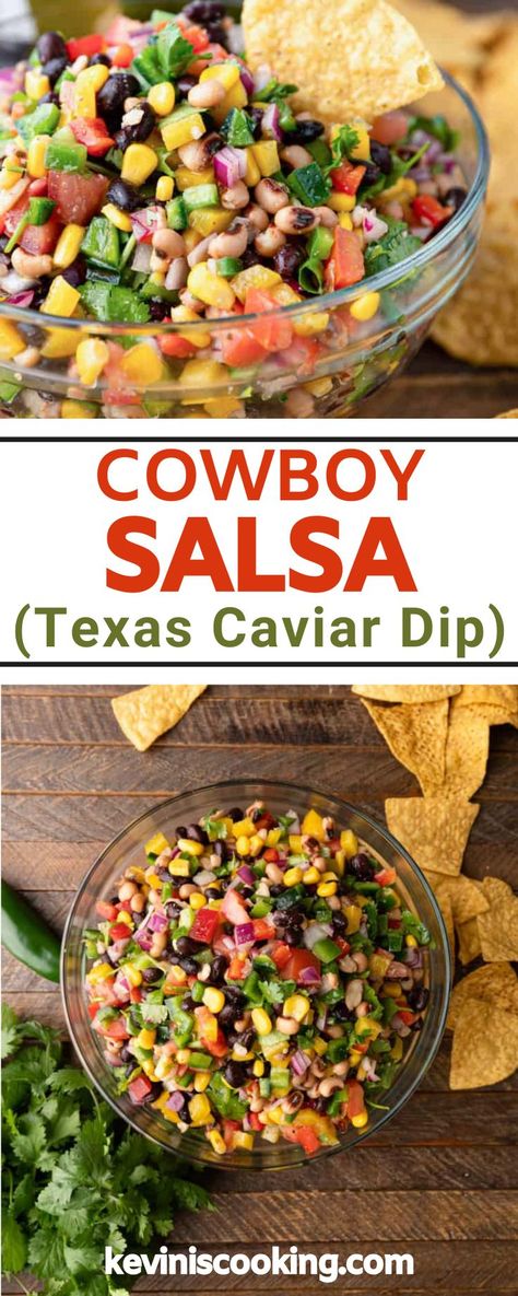 Bean Salsa Dip, Party Snack Recipes, Texas Caviar Dip, Cowboy Salsa, Salsa Dip Recipe, Caviar Dip, Bean Salsa Recipe, Refried Bean Dip, Corn Bean Salsa