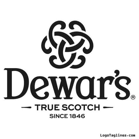 Dewar's Tagline Whisky Logo, Dewars Whisky, Logo And Tagline, Logo Tagline, Blended Scotch Whisky, Famous Logos, Corporate Logo, Bacardi, Scotch Whisky