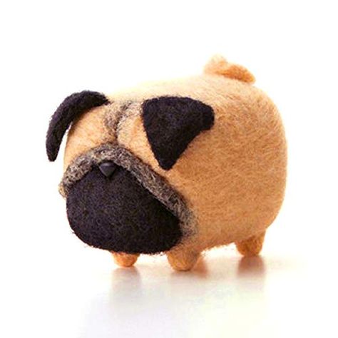 Pug Quotes, Face Dog, Needle Felting Tutorial, Mat Best, Needle Felting Diy, Wool Needle Felting, Felt Ideas, Pet Dogs Puppies, Felt Dogs