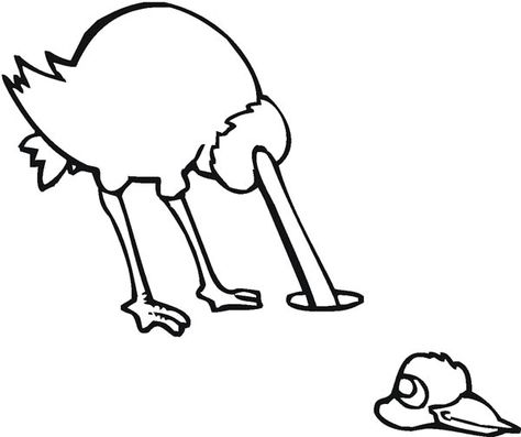 Ostrich Buried His Head In The Ground Coloring Page : Color Luna Ostrich Head, Head In The Sand, Drawing Heads, Head Color, Coloring Pictures, The Sand, Coloring Sheets, Coloring Page, Coloring Pages