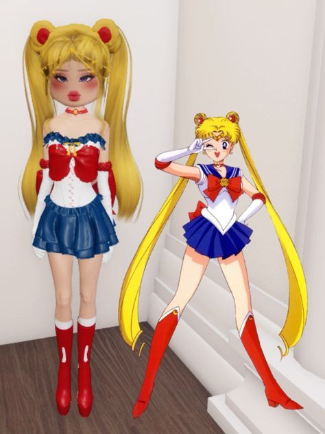 Sailor Moon Dti Outfit, Sun And Moon Dti Outfit, Moon Guardian Dress To Impress Outfit, Sailor Moon Dress To Impress, Dress To Impress Moon Guardian, Sun And Moon Dress To Impress, Cosplay Dti Outfits, Moon Guardian Dress To Impress, Dress To Impress Costume Party