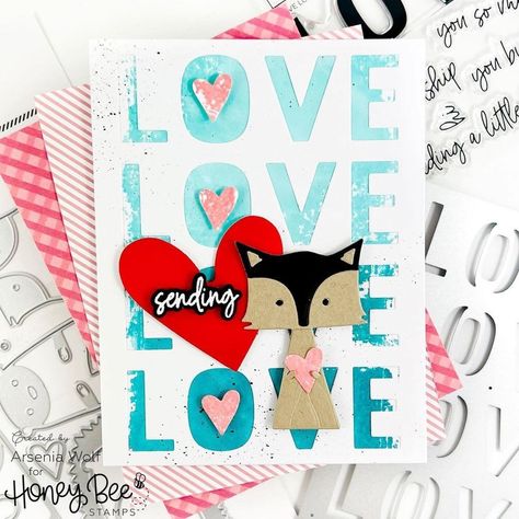 Heart Hugs, Light Grey Background, Happy Sunday Friends, Sunday Friends, Honey Bee Stamps, Handmade Stamps, Wolf Love, Bee Cards, Valentine Wedding