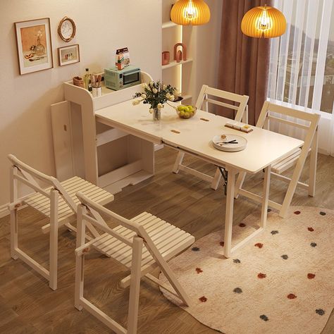 Collapsible Table, Counter Island, Foldable Dining Table, Dining Table And Chair, Folding Dining Table, Storage Table, Table And Chair, Dining Room Set, Wall Table