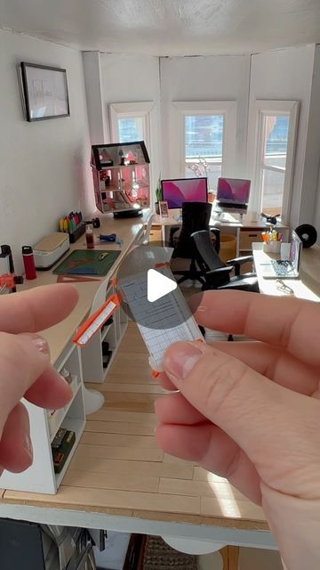 Liang on Instagram: "Disclaimer: mini paper cutter only cuts paper when used with apps like CapCut. 😅

#dollhouseminiatures #dollhouses #112scale #modernminiatures #onetwelfthscale #imadethis #3Dprinting #3dprintedminiatures #miniatures #dollhouse #hobby" Miniature 3d Print, 3d Print, Dollhouse Miniatures, 3d Printing, Doll House, Miniatures, On Instagram, Instagram