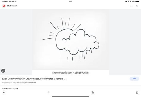 Rainy Day Tattoo Ideas, Rainy Cloud Tattoo, Rain Cloud Tattoos, Drawing Rain, Cloud Tattoo, Sun And Clouds, Rain Cloud, Cloud Drawing, Sun Tattoo