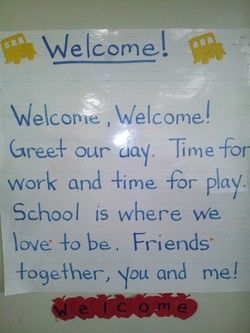 Short welcome Poems Welcome Poems, Morning Circle Time, Morning Circle, Kindergarten Poems, Preschool Poems, Poems About School, Circle Time Songs, Kindergarten Songs, Classroom Songs