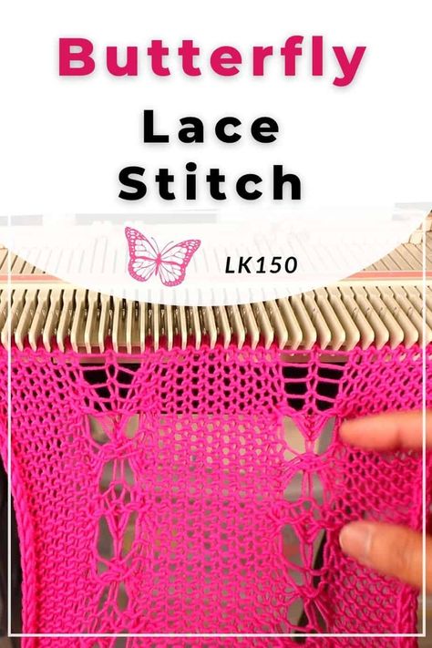 Knitting Punch Card, Lk150 Knitting Machine, Card Butterfly, Yarn Ideas, Machine Knit, Butterfly Lace, Simple Butterfly, Stitch Tutorial, Knitting Videos