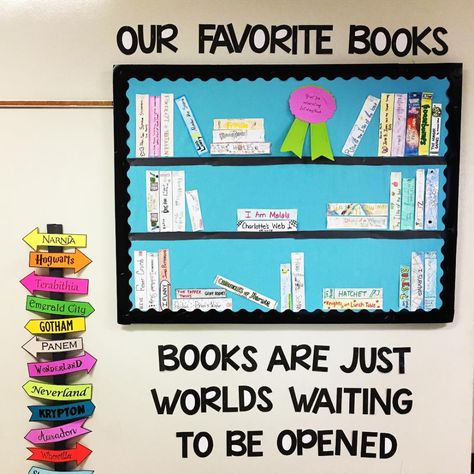 Nicole Valens (@thedogatemylessonplan) • Instagram photos and videos Book Spines, Book Spine, Class Decoration, Bulletin Boards, Bulletin Board, Authors, Favorite Books, Bookshelves, Hogwarts