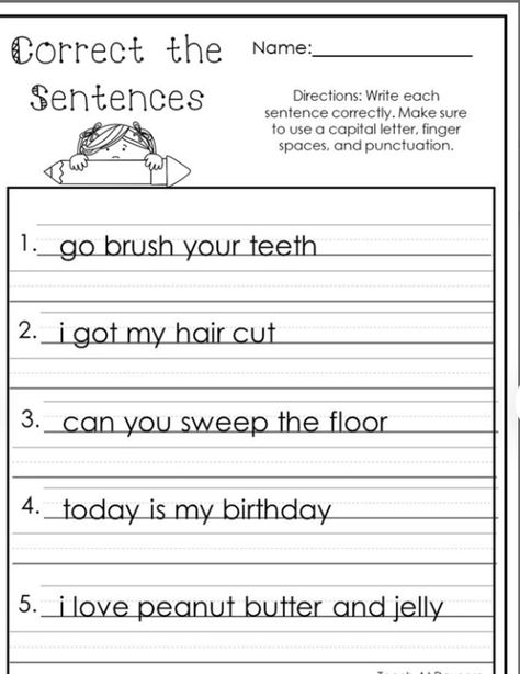 Shared Reading Poems, Writing Sentences Worksheets, Written Expression, Summer Homework, Teaching Worksheets, Phonics Worksheets Free, Sentence Activities, Reading Poems, English Grammar For Kids